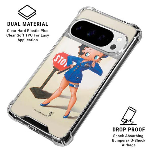 Betty Boop The Police Officer Google Pixel 10 Pro XL Clear Case